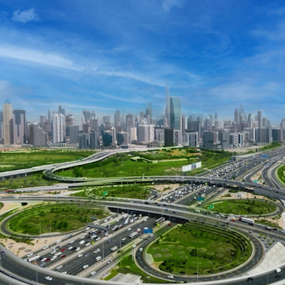 Image of landscape works on key roads صور إنجاز أعمال تجميل الطرق